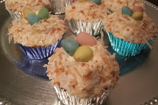 Easter egg nest cupcakes