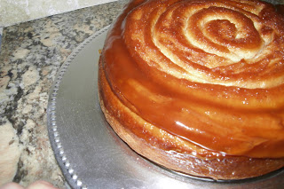 Butterscotch spiral coffee cake