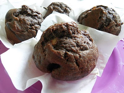 Nigella’s chocolate banana muffins