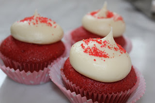 Paula Deen’s red velvet cupcakes